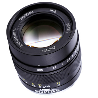 ZHONGYI OPTICAL 中一光学 35mm F0.95 标准定焦镜头 索尼E卡口 银色 55mm + 55mmUV镜