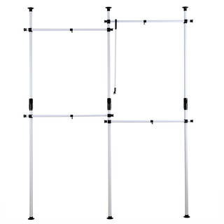 In－Vogue/奥阁 简易落地衣帽间衣柜开放式衣架置衣架顶天立地卧室置物架子晾挂架 新款2立2横1衣叉