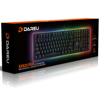 Dareu 达尔优 EK925 108键 有线机械键盘 黑色 国产青轴 RGB