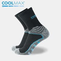 COOLMAX 中筒运动袜子男徒步户外袜专业速干袜女透气防滑跑步袜子