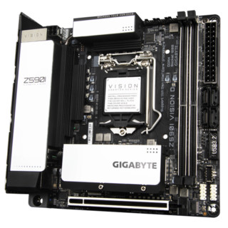 GIGABYTE 技嘉 Z590I VSION D 迷你雪鹰 MINI-ITX主板（intel LGA1200、B560）+英特尔 酷睿i7-11700KF CPU套装