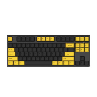 GANSS 迦斯 GS87-C 87键 有线机械键盘 黑色墨金石 Cherry青轴 无光
