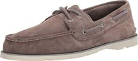 SPERRY 斯佩里 Sperry 男式 Leeward 双孔麂皮船鞋,灰色,9