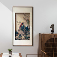 ARTGIFT 艺术家的礼物 旗舰店 郎世宁《桃花》 46x46cm 柚木框 立体多层画