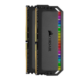 美商海盗船 32GB(16G×2)套装 DDR4 4000 台式机内存条 统治者铂金 RGB灯条 高端游戏型