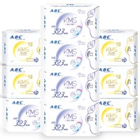 ABC KMS轻透薄日夜卫生巾组合套装 55片装(日用24cm*8片*5+夜用32.3cm*3片*5)