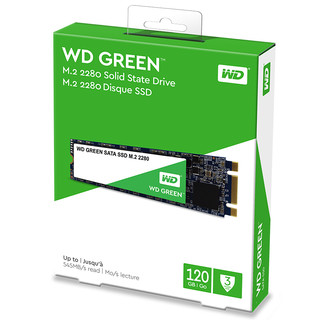 Western Digital 西部数据 绿盘系列 M.2 固态硬盘 120GB（SATA3.0）