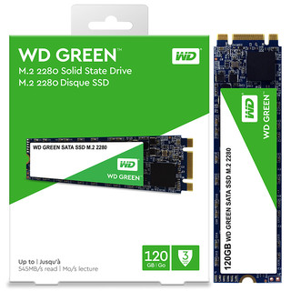 Western Digital 西部数据 绿盘系列 M.2 固态硬盘 120GB（SATA3.0）