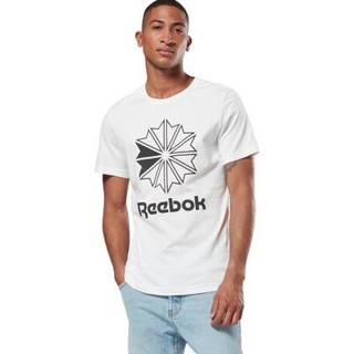 Reebok 锐步 CL BIG LOGO TEE 男子运动T恤 DT8117 白色 M