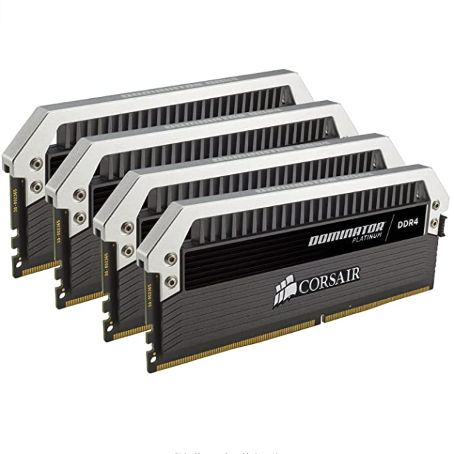 USCORSAIR 美商海盗船 Dominator Platinum系列 DDR4 3000MHz 台式机内存 黑色 16GB 4GB*4 ‎CMD16GX4M4B3000C15