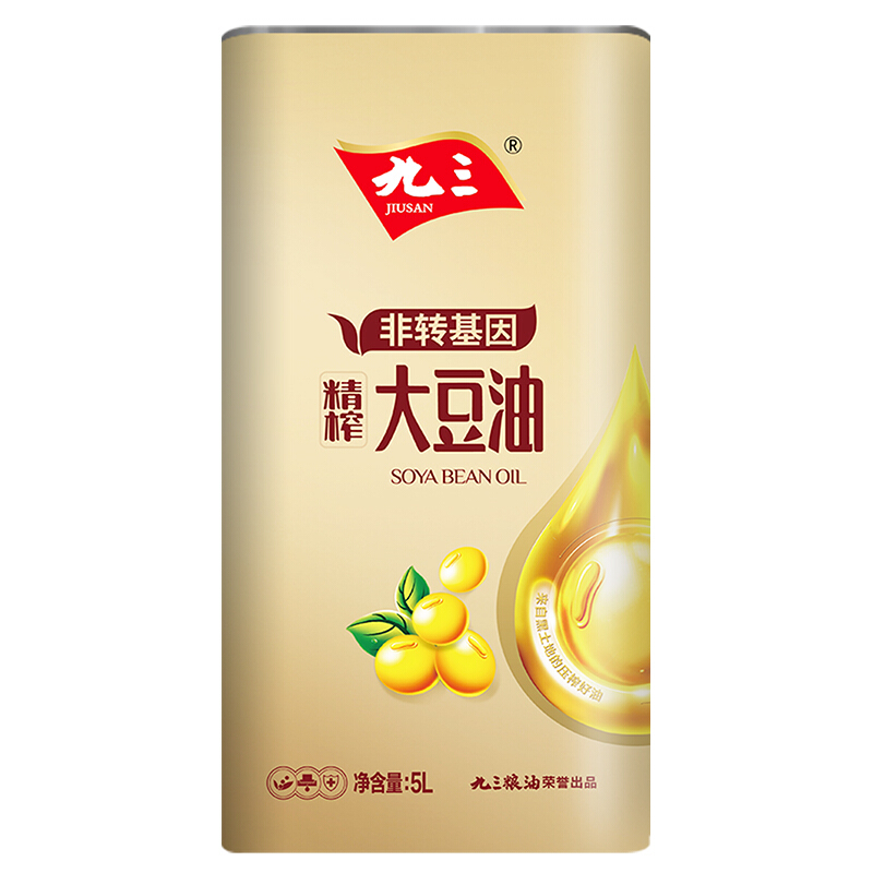 九三 非转基因 精榨大豆油 5L