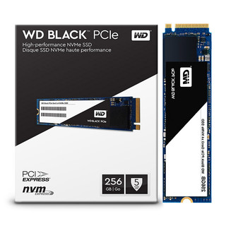 Western Digital 西部数据 黑盘系列 PCIe NVMe M.2 固态硬盘 256GB（PCI-E3.0）