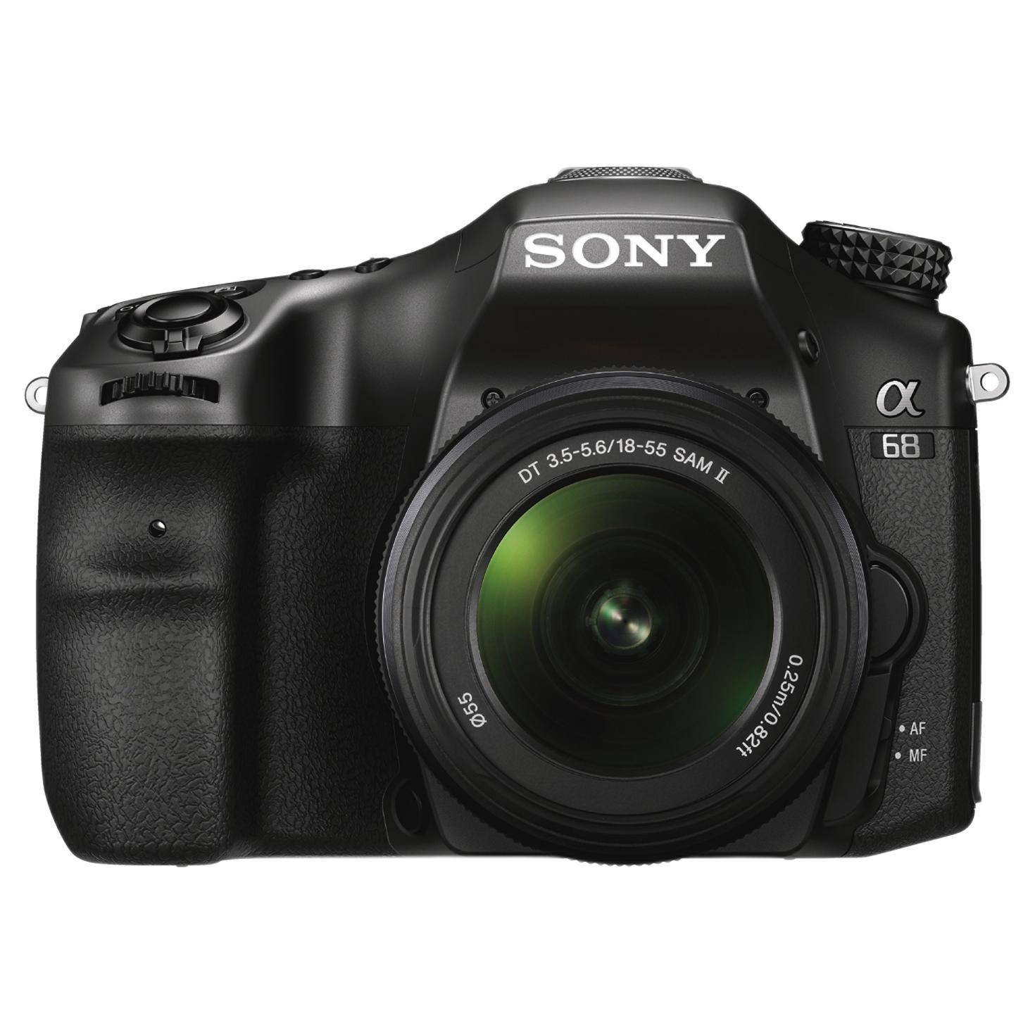 SONY 索尼 Alpha 68 APS-C画幅 数码单反相机 黑色 DT 18-55mm F3.5 SAM II 变焦镜头 单镜头套机