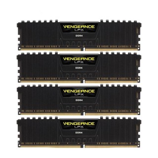 USCORSAIR 美商海盗船 复仇者LPX系列 DDR4 2400MHz 台式机内存 黑色 32GB 8GB*4 ‎CMK32GX4M4A2400C14