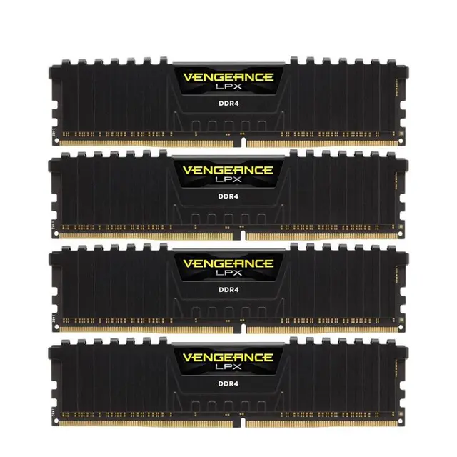 USCORSAIR 美商海盗船 复仇者LPX系列 DDR4 2666MHz 台式机内存 黑色 16GB 4GB*4 ‎CMK16GX4M4A2666C16