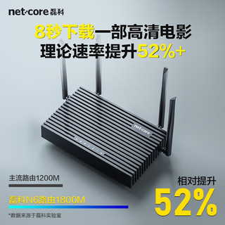 磊科（netcore）N6 WiFi6路由器 千兆5G双频高速网络无线路由支持IPv6 家用穿墙 1800M游戏路由器 【性价比WiFi6】千兆5G双频