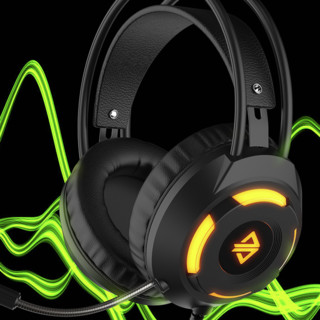 AJAZZ 黑爵 AX120 耳罩式头戴式线游戏耳机 黑色 3.5mm