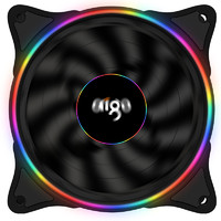 aigo 爱国者 极光台式主机电脑机箱风扇12cm彩虹RGB变色led静音散热12v