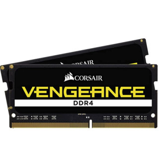 USCORSAIR 美商海盗船 复仇者系列 DDR4 2666MHz 笔记本内存 普条 黑色 32GB 16GBx2 CMSX32GX4M2A2666C18