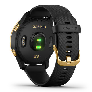 GARMIN 佳明 Venu 运动手表 耀金黑/黑色 43.2mm Wi-Fi版