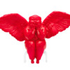 XQ 稀奇  瞿广慈《双喜天使》雕塑 25x12x36cm 玻璃钢 烤漆 硅胶拼贴