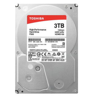 TOSHIBA 东芝 3.5英寸 台式机硬盘 3TB (7200rpm、64MB) HDWD130