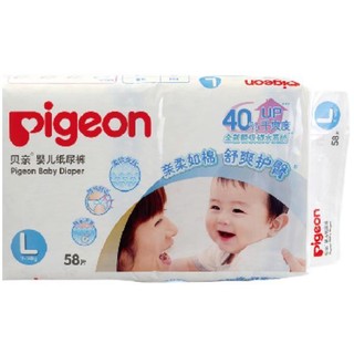 Pigeon 贝亲 真绵实感系列 纸尿裤 L58片