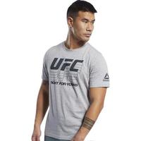 Reebok 锐步 UFC FG LOGO TEE 男子运动T恤 FK2345 中麻灰色 S