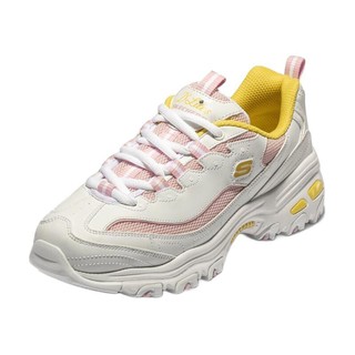 SKECHERS 斯凯奇 D'lites 1.0 女子休闲运动鞋 66666214/WLPK 白色/浅粉色 36.5