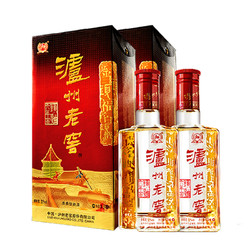 LUZHOULAOJIAO 泸州老窖 六年窖头曲酒 52度 浓香型白酒 500ml*2瓶