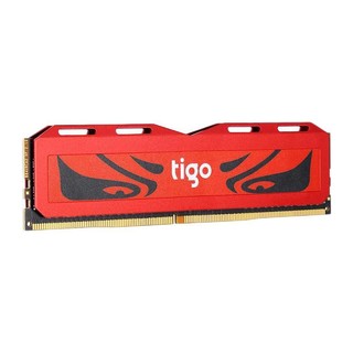 tigo 金泰克 骁帅 DDR4 2666MHz 台式机内存 红色 8GB