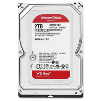Western Digital 西部数据 红盘系列 3.5英寸 NAS硬盘 2TB（SMR、5400rpm、64MB）WD20EFAX