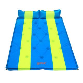喜马拉雅 自动充气垫户外睡垫气垫床帐篷防潮垫子可拼接双人 蓝黄条
