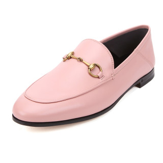 gucci古驰jordaan系列女士低跟乐福鞋414998dlc005909橡皮粉色37
