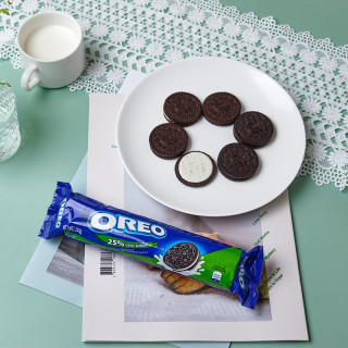 oreo奥利奥低糖夹心饼干香草味133g