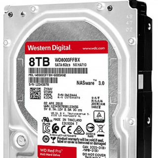 Western Digital 西部数据 红盘Pro系列 3.5英寸 NAS硬盘 8TB（CMR、7200rpm、256MB）WD8003FFBX