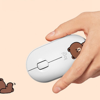 logitech 罗技 K380键盘 无线键鼠套装 布朗熊+Pebble鼠标