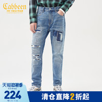 Cabbeen 卡宾 CABBEEN 卡宾 3201116022 男装蓝色牛仔裤