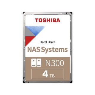 TOSHIBA 东芝 N300 3.5英寸 NAS硬盘 4TB（SMR、7200rpm、128MB）HDWN180