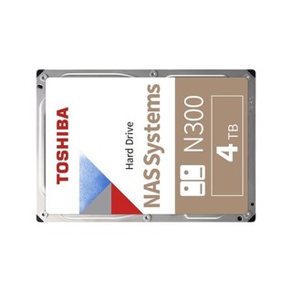 TOSHIBA 东芝 N300 3.5英寸 NAS硬盘 4TB（SMR、7200rpm、128MB）HDWN180