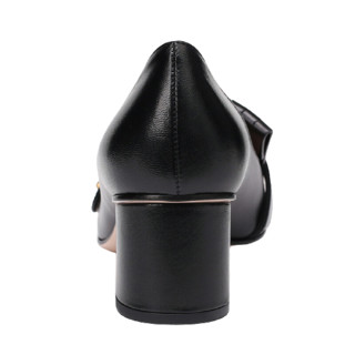 GUCCI 古驰 GG Marmont系列 女士皮革中跟鞋 408208 C9D00 1000 黑色 36