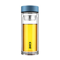 XILE 希乐 DS-519-L 双层玻璃杯 500ml 蓝色