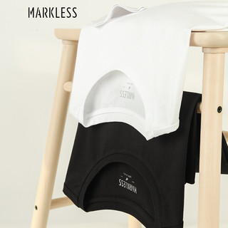 Markless MARKLESS 长袖短袖男纯色修身圆领打底衫男士青年休闲T恤TXA5630M 黑色长袖