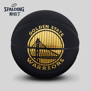 斯伯丁SPALDING 金州勇士队徽系列篮球76-607Y PU材质 7号蓝球
