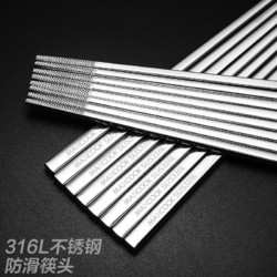 MAXCOOK 美厨 maxcook）316L不锈钢筷子 十双装方形23.5cm 防滑防烫耐摔MCPJ079