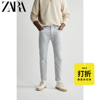 ZARA [折扣季]男装 紧身小脚 毛边牛仔裤 06917417802