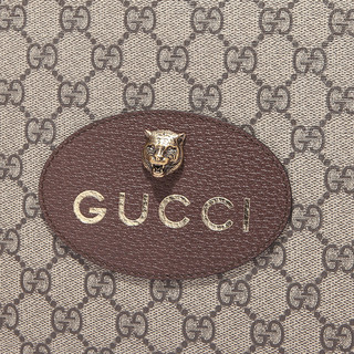 GUCCI 古驰 Neo Vintage系列 GG Supreme 男女款帆布手拿包 473956 K9GOT 8861 乌木色