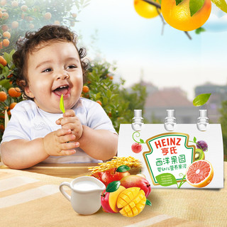 Heinz 亨氏 超金系列 果泥 3段 西洋果园套装 苹果西梅味+苹果西柚味+苹果猕猴桃味 78g*3袋