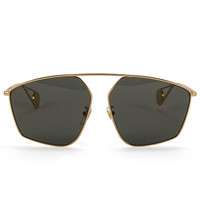 GUCCI 古驰 女士太阳镜 GG0437SA-002 金色镜框灰色镜片 60mm