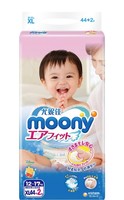 moony 畅透系列 婴儿纸尿裤 XL 44片